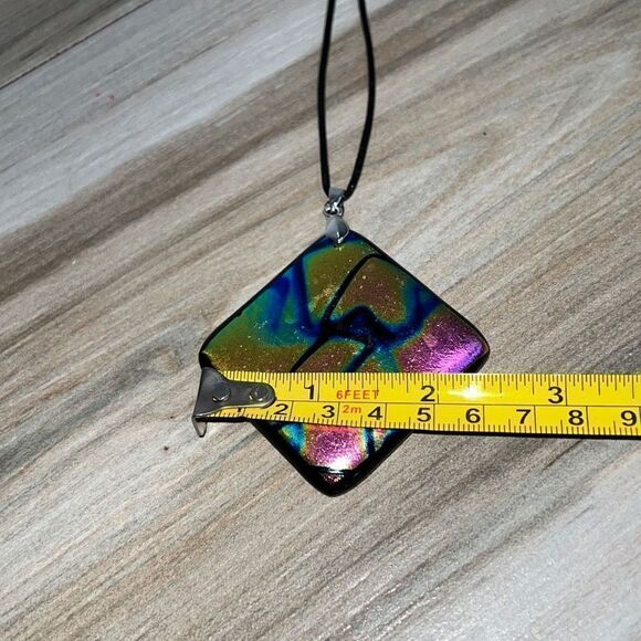 Dichroic Holographic Glass Fused Pendant Gypsy Vibes - Picture 6 of 6